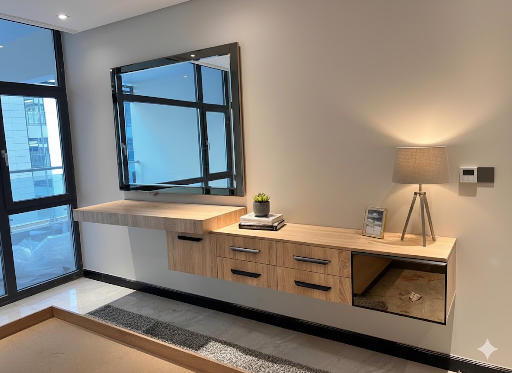 غرفة نوم مودرن بتصميم خشبي وألوان هادئة